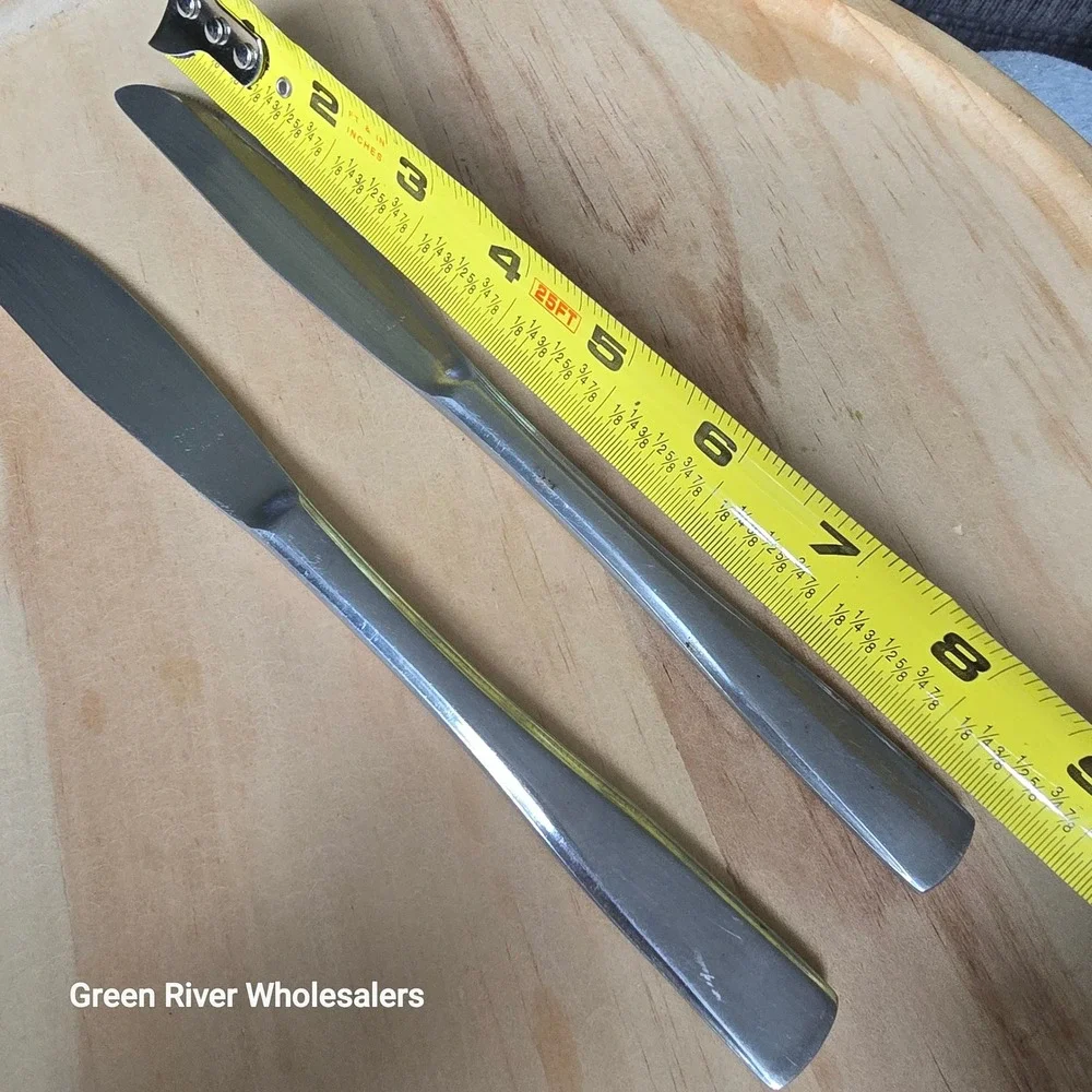 Relicraft Stainless Japan Dinner Knives‎ Set of 2 Serrated Blade Brushed Finish